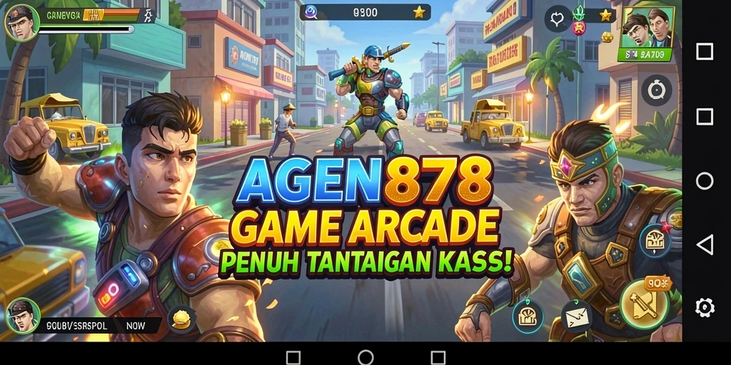 Tampilan gameplay AGEN878 yang menarik dan mengasyikkan di dalam game arcade.