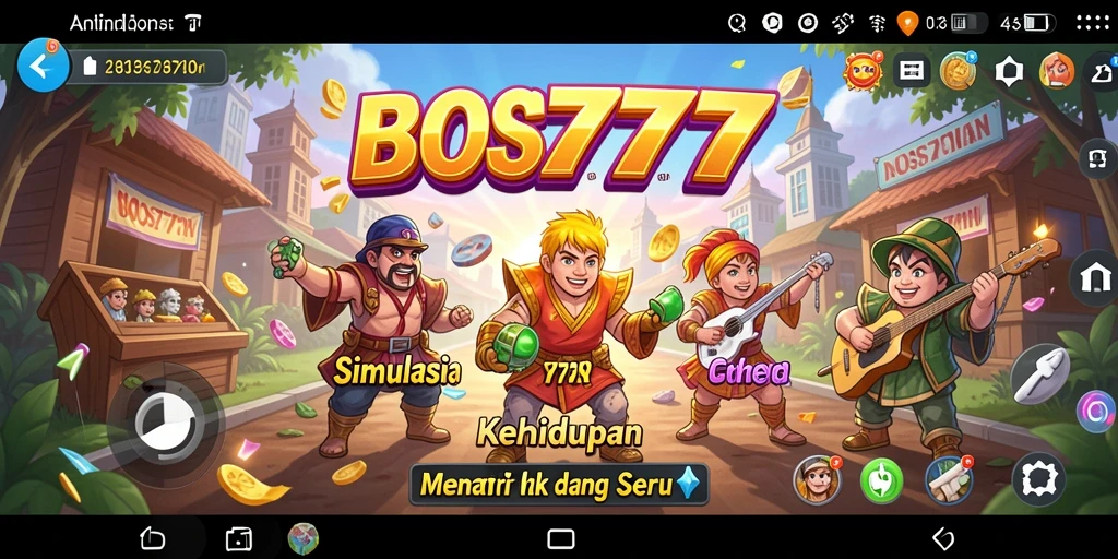 Tangkapan layar utama BOS777 menampilkan gameplay simulasi yang menarik.