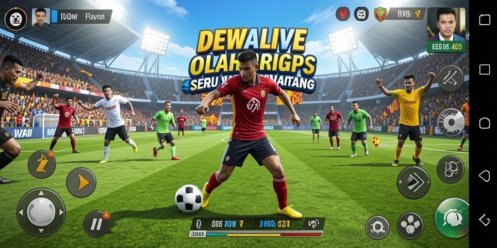Screenshot gameplay DEWALIVE yang menampilkan aksi olahraga yang seru.