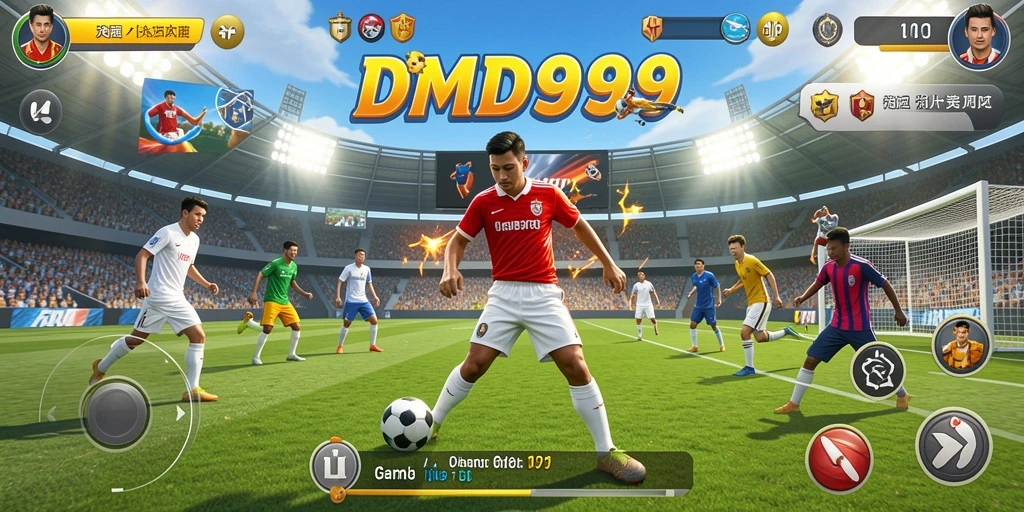 Tampilan gameplay DMD999 dengan aksi olahraga yang mendebarkan.