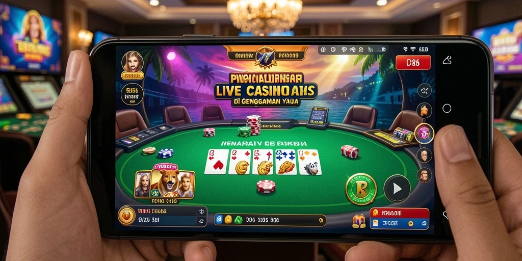 Tampilan gameplay Live Casino yang mendebarkan dan interaktif.