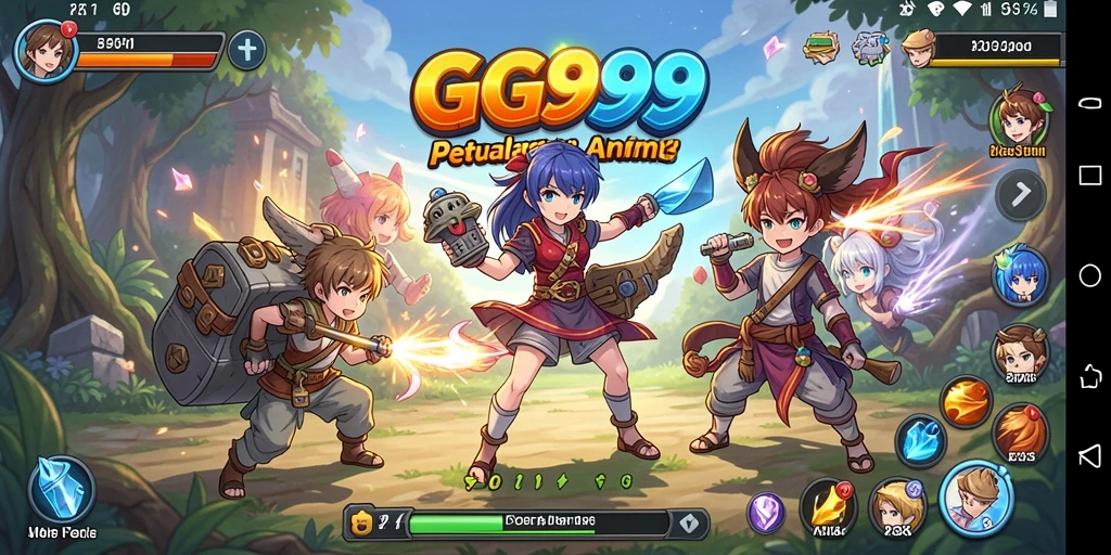 Tampilan menakjubkan dari gameplay Anime GG999.