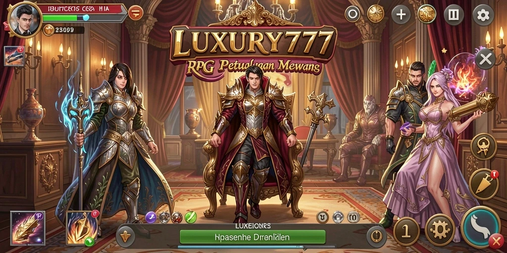 Tampilan gameplay RPG yang menarik dan mendebarkan di LUXURY777.