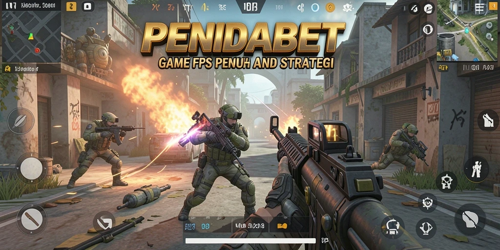 Screenshot gameplay PENIDABET dengan aksi tembak-menembak yang intens.