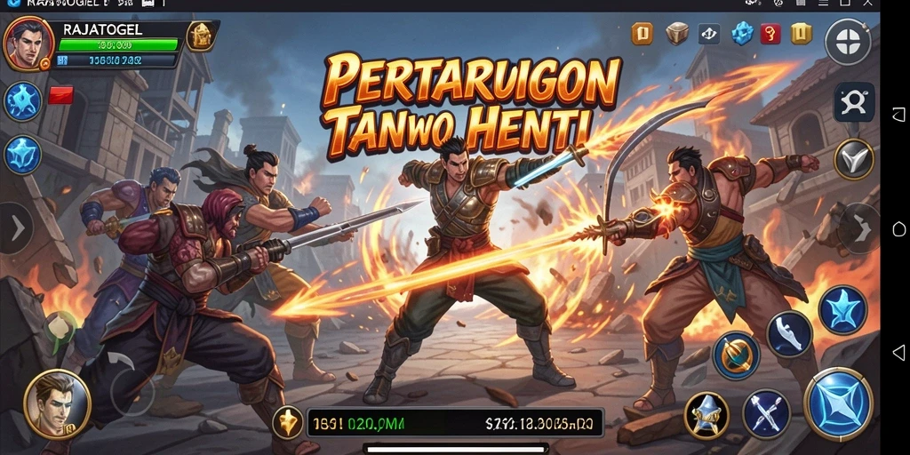 Tampilan aksi seru dalam permainan Fighting RAJATOGEL.
