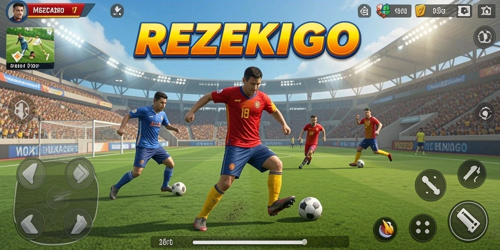 Screenshot gameplay REZEKIGO yang menampilkan aksi olahraga seru.