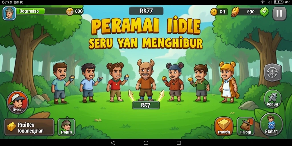 Tangkapan layar gameplay RK77 yang mengasyikkan dan santai.