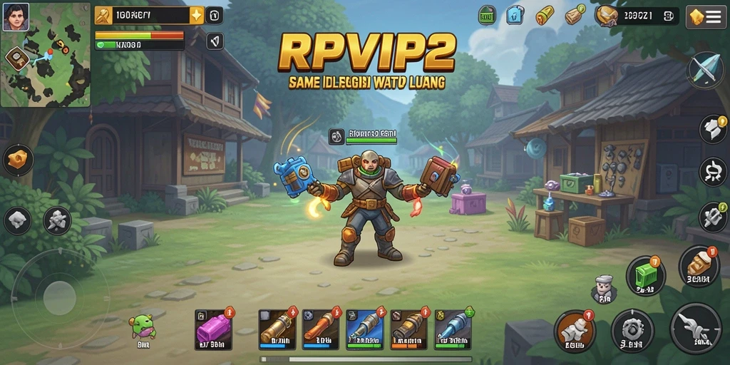 Tampilan menarik dari gameplay Idle di RPVIP2 yang menghibur.