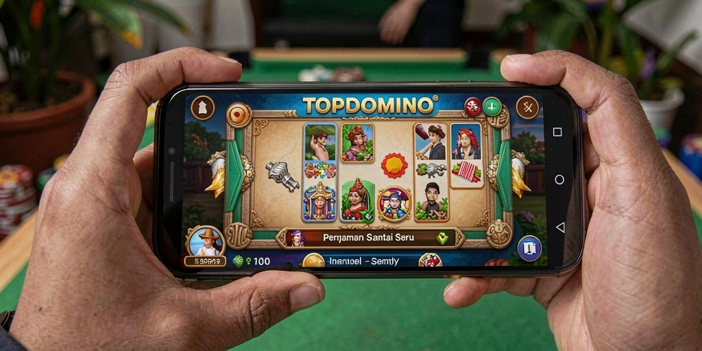 Screenshot gameplay TOPDOMINO yang menarik dan seru.