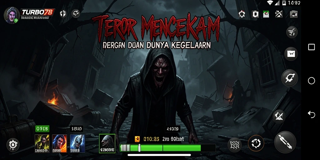 Tampilan gameplay TURBO78 yang mencekam dan penuh ketegangan.